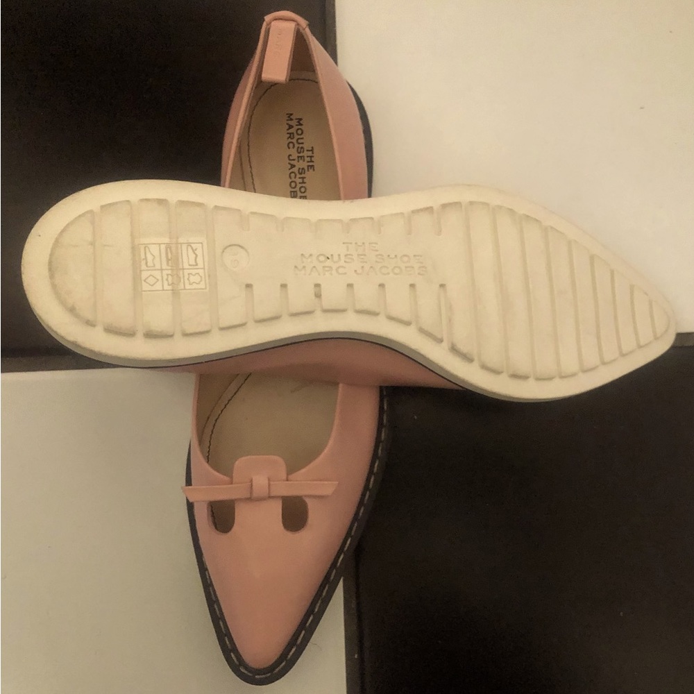New “The Mouse” Marc Jacobs, Pink Leather w/white outer sole, Sz 39, $195